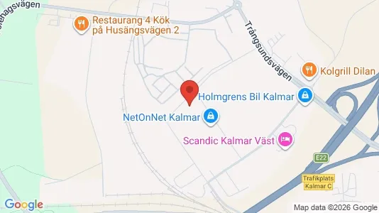 Industrial properties for rent i Kalmar - kort over placeringen