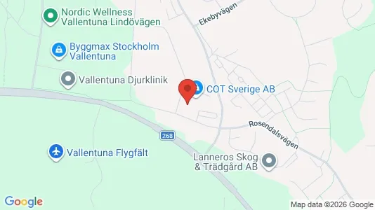 Kontorlokaler til leje i Vallentuna - kort over placeringen
