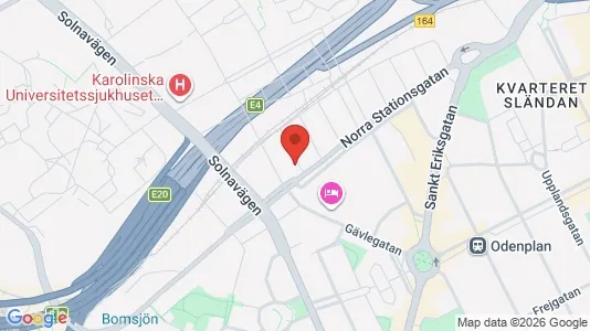 Kontorer til leie i Vasastan - kort over placeringen