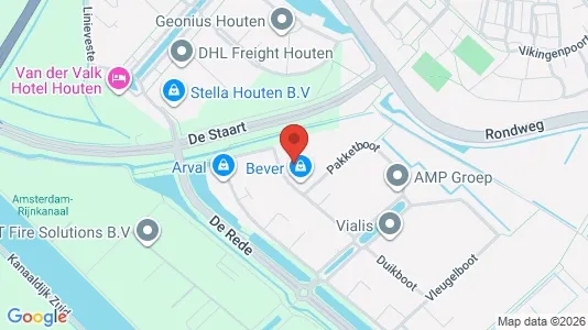 Commercial properties for sale i Houten - kort over placeringen