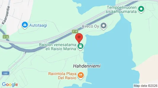 Warehouses for rent i Raisio - kort over placeringen