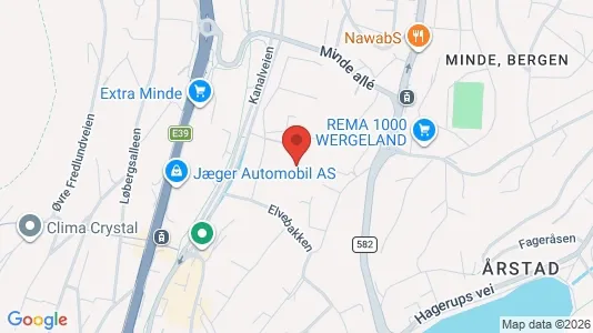 Office spaces for rent i Bergen Årstad - kort over placeringen
