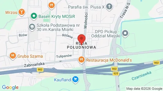 Büros zur Miete i Ruda Śląska - kort over placeringen