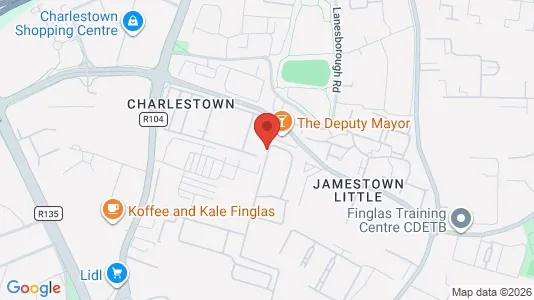 Industrial properties for rent i Dublin 11 - kort over placeringen