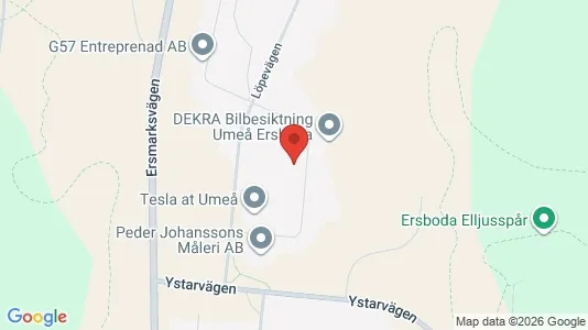 Værkstedslokaler til leje i Umeå - Foto fra Google Street View