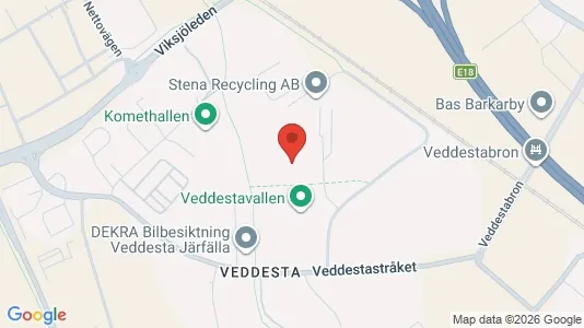 Liikekiinteistöt Vuokrattavana i Järfälla - kort over placeringen