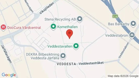 Teollisuuskiinteistöt Vuokrattavana i Järfälla - kort over placeringen