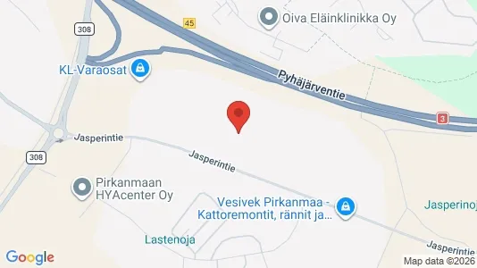 Lagerlokaler til leje i Pirkkala - kort over placeringen