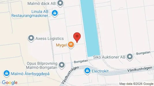 Werkstätte zur Miete i Malmö City – Foto von Google Street View