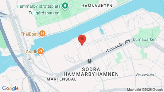 Kontorlokaler til leje i Hammarbyhamnen - kort over placeringen