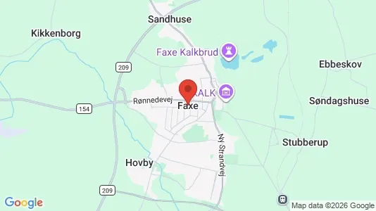 Butikslejemål til leje i Faxe - Foto fra Google Street View
