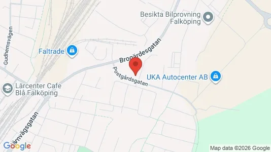 Værkstedslokaler til leje i Falköping - kort over placeringen
