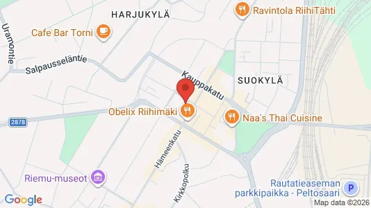 Commercial properties for rent i Riihimäki - kort over placeringen