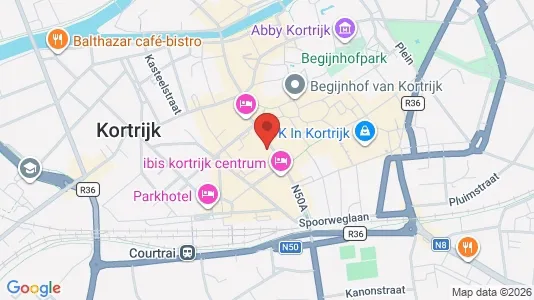 Commercial properties for rent i Kortrijk - kort over placeringen