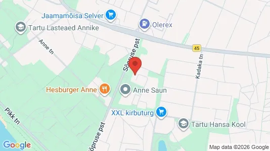 Office spaces for rent i Tartu - kort over placeringen