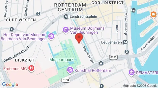 Kontorlokaler til leje i Rotterdam Centrum - kort over placeringen