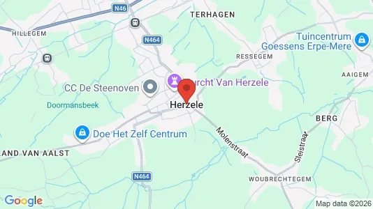 Ladenlokale zur Miete i Herzele – Foto von Google Street View