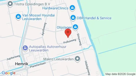 Commercial properties for rent i Leeuwarden - kort over placeringen