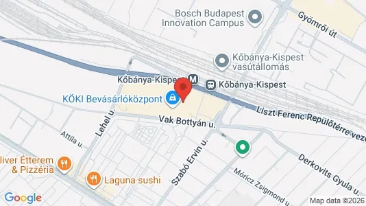 Office spaces for rent i Budapest Kispest - kort over placeringen