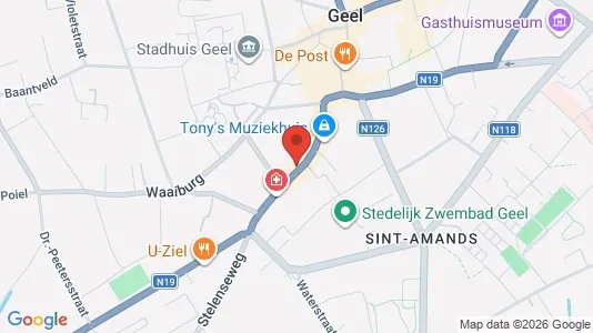Commercial properties for rent i Geel - kort over placeringen
