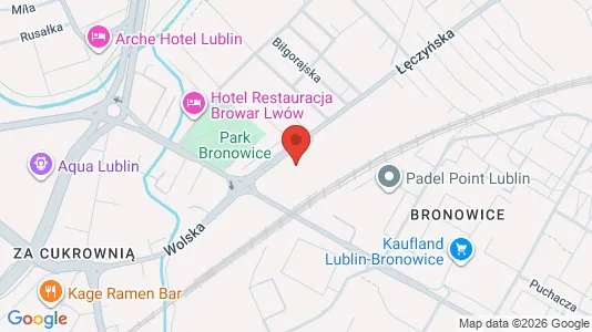 Commercial properties for rent i Lublin - kort over placeringen