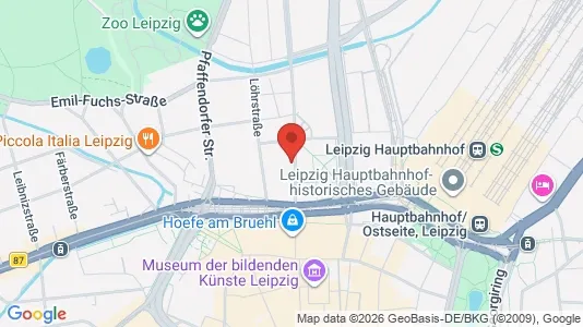 Office spaces for rent i Leipzig - kort over placeringen