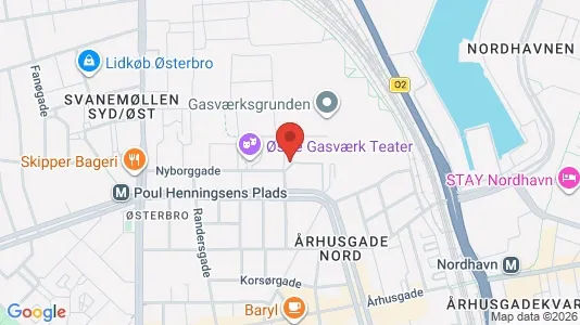 Lokaler til leie i Østerbro - kort over placeringen