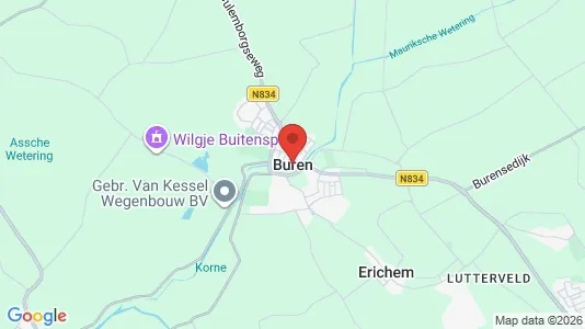 Commercial properties for rent i Buren - kort over placeringen