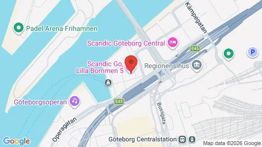 Kontorslokaler för uthyrning i Göteborg Centrum - kort over placeringen