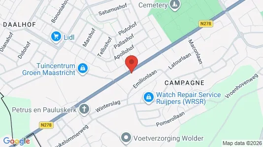 Commercial properties for sale i Maastricht - kort over placeringen
