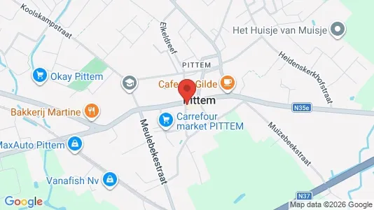 Commercial properties for rent i Pittem - kort over placeringen