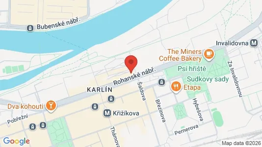 Commercial properties for rent i Praha 8 - kort over placeringen