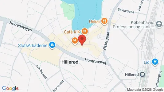 Office spaces for rent i Hillerød - kort over placeringen