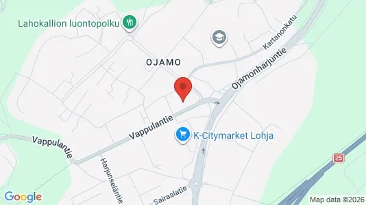 Commercial properties for rent i Lohja - kort over placeringen