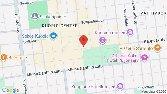Kontorlokaler til leje i Kuopio - kort over placeringen