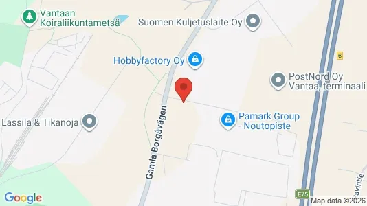 Lager til leie i Vantaa - kort over placeringen
