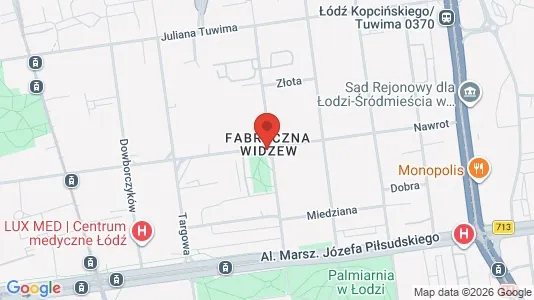 Lokaler til leje i Łódź - kort over placeringen