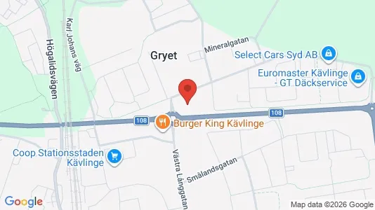 Teollisuuskiinteistöt Vuokrattavana i Kävlinge - Kuva Google Street Viewstä