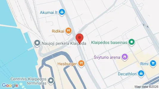 Commercial properties for rent i Klaipėda - kort over placeringen