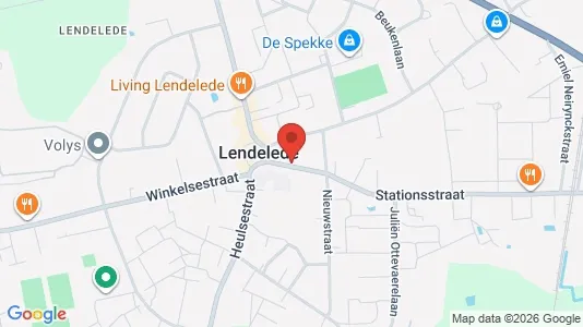 Lokaler til leje i Lendelede - kort over placeringen