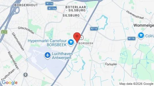 Ladenlokale zur Miete i Borsbeek – Foto von Google Street View