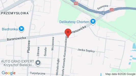 Office spaces for rent i Białystok - kort over placeringen