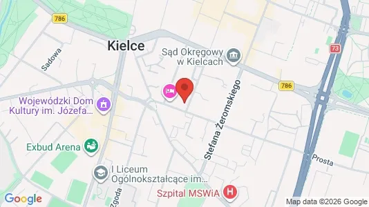 Kantorruimte te huur i Kielce - kort over placeringen