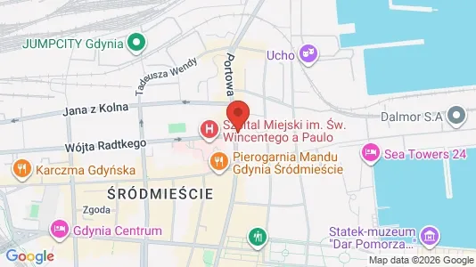 Office spaces for rent i Gdynia - kort over placeringen