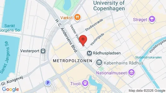Kontorlokaler til leje i Vesterbro - kort over placeringen