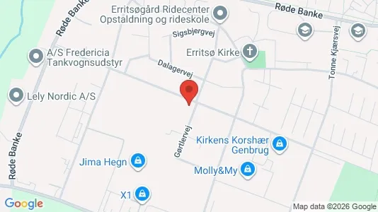 Warehouses for rent i Fredericia - kort over placeringen