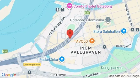 Kontorslokaler för uthyrning i Göteborg Centrum - kort over placeringen