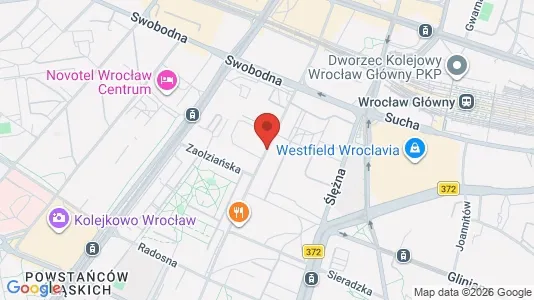 Lokale biurowe Do wynajęcia i Wrocław - kort over placeringen