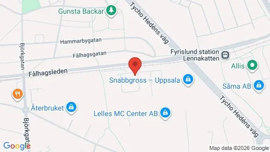 Büros zur Miete i Uppsala - kort over placeringen