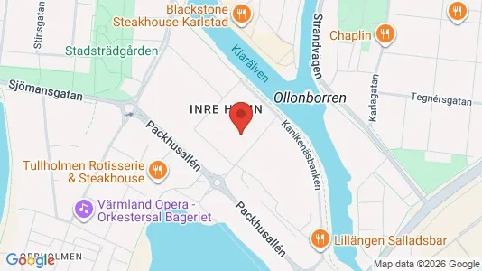 Kontorslokaler för uthyrning i Karlstad - kort over placeringen
